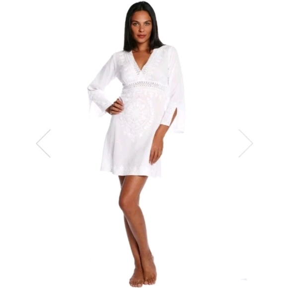dabbie katz Dresses & Skirts - Debbie Katz SouthBeach White Dress CoverUp size XS